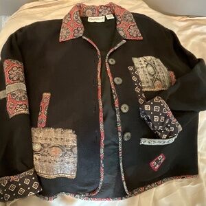 FlashBack Women's Cotton Art Jacket Black Size L